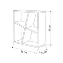 Măsuță BROOKLYN 4 rafturi 55 x 22 cm, Opțiuni culoare - Maroom