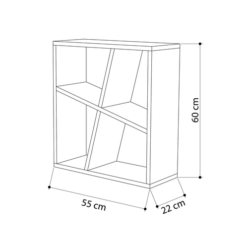 Măsuță BROOKLYN 4 rafturi 55 x 22 cm, Opțiuni culoare - Maroom
