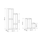 Suport flori JASMINE 4 rafturi 42 x 89 cm, Opțiuni culoare - Maroom