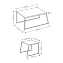 Măsuță cafea AURA 88 x 55 cm, Opțiuni culoare - Maroom