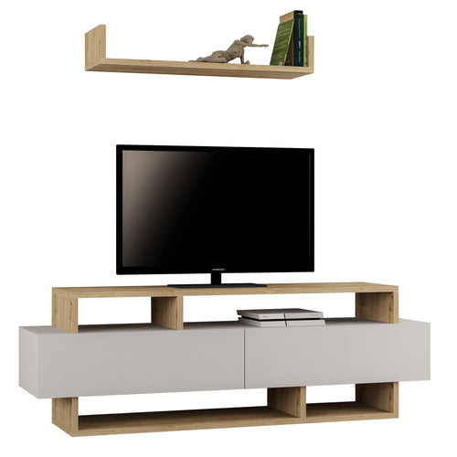 Set Comodă TV NOAH 4 rafturi 2 uşi 125 cm, Opțiuni culoare