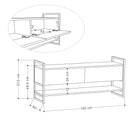 Comodă TV GOYA 1 raft 2 uşi 131 cm, Opțiuni culoare - Maroom