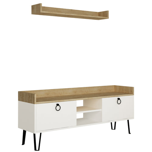 Set Comodă TV ASHLEY 3 rafturi 2 uşi 140 cm, Opțiuni culoare