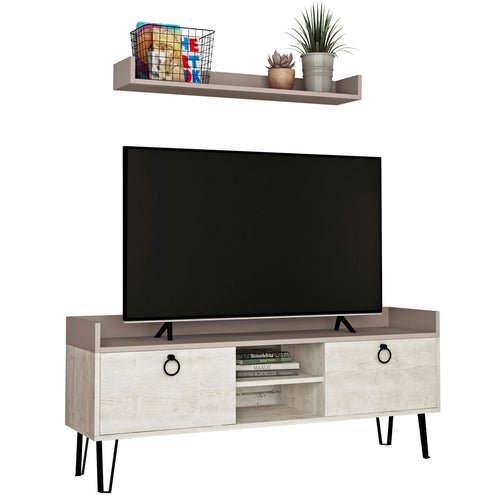 Set Comodă TV ASHLEY 3 rafturi 2 uşi 140 cm, Opțiuni culoare