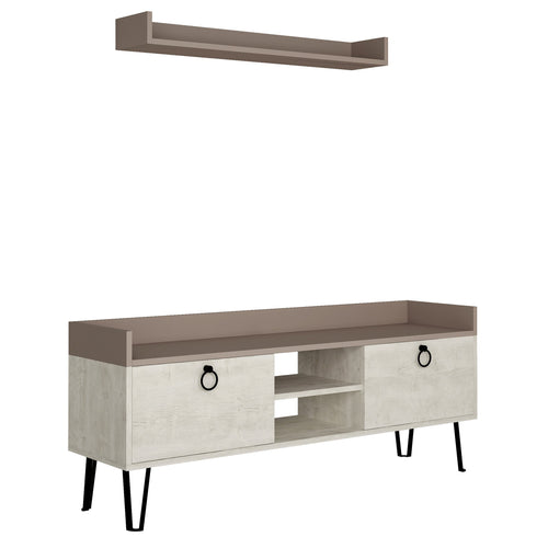 Set Comodă TV ASHLEY 3 rafturi 2 uşi 140 cm, Opțiuni culoare