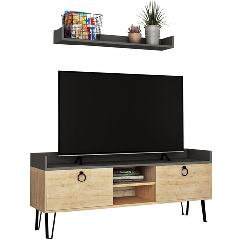 Set Comodă TV ASHLEY 3 rafturi 2 uşi 140 cm, Opțiuni culoare