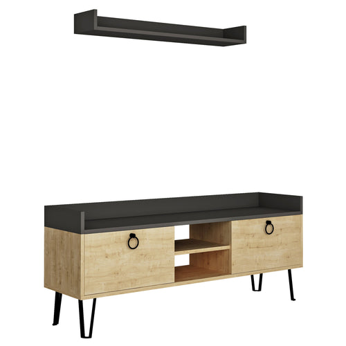 Set Comodă TV ASHLEY 3 rafturi 2 uşi 140 cm, Opțiuni culoare