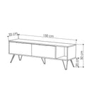 Comodă TV MILANO 1 raft 2 uşi 150cm, Opţiuni culoare - Maroom