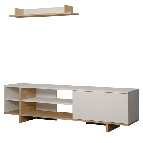 Set Comodă TV CONRAD 4 rafturi 1 ușă 160 cm, Opţiuni culoare