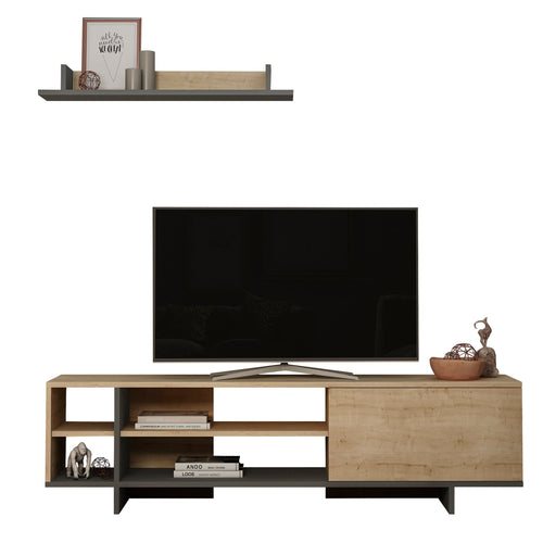 Set Comodă TV CONRAD 4 rafturi 1 ușă 160 cm, Opţiuni culoare