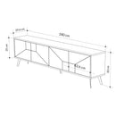 Comodă TV DORA 4 uşi 180 cm, Opțiuni culoare - Maroom