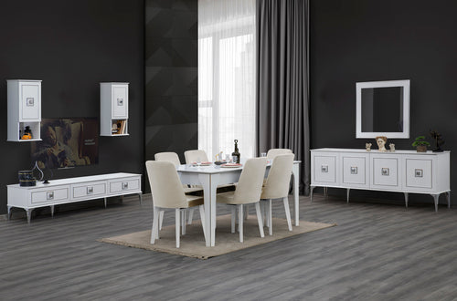 Masă extensibilă OSLO 170 ( 204 ) x 89 cm, Gri