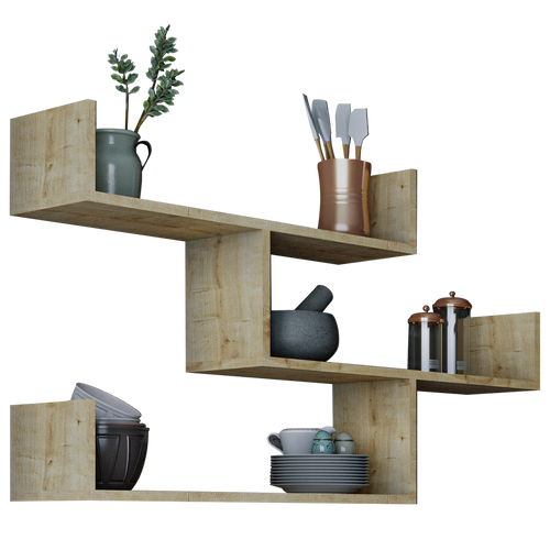 Raft de perete BULLY 120 x 66 cm, Opțiuni culoare