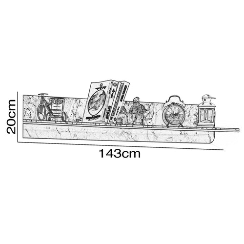 Raft de perete SEMENTA SILVER 143 cm - Maroom
