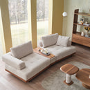 Canapea modulară extensibilă ASTRA cu modul măsuță 280 cm, Crem-Maro - Maroom