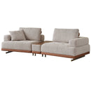 Canapea modulară extensibilă ASTRA cu modul măsuță 280 cm, Crem-Maro - Maroom