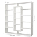 Bibliotecă OXFORD 14 rafturi 125 x 136 cm, Opțiuni culoare - Maroom