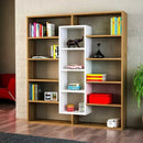 Bibliotecă OXFORD 14 rafturi 125 x 136 cm, Opțiuni culoare