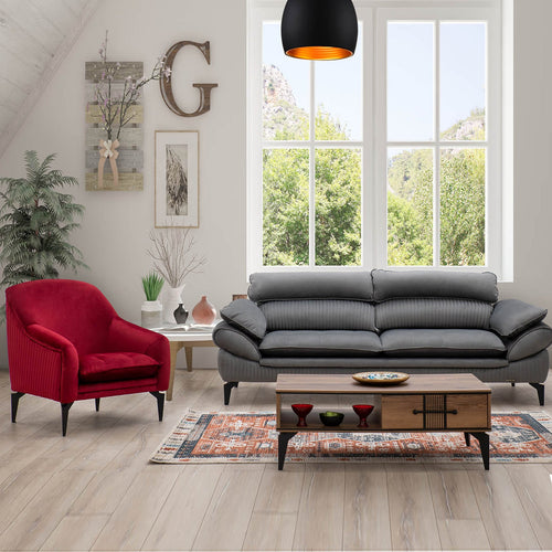 Fotoliu MONREAL, Tip material:&nbsp;Catifea exclusivă, Tipul picioarelor: Poliuretan cu acoperire naturală foarte durabil , 1 canapea 1 fotoliu