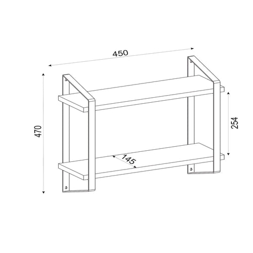Raft de perete ANITA 45 x 47 cm - Maroom
