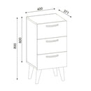 Comodă BONITA 3 sertare 40 x 80 cm - Maroom