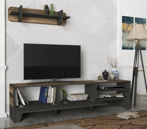 Set comodă TV YORK 2 uși 3 rafturi 184 cm - Maroom