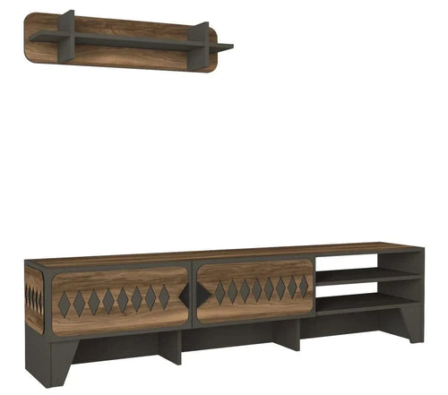 Set comodă TV YORK 2 uși 3 rafturi 184 cm - Maroom