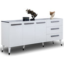 Comodă EMPOLI ALB 3 uşi 3 sertare 190 x 84 cm - Maroom