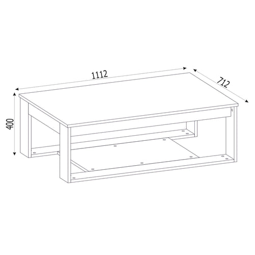 Măsuță cafea LONDON 111 x 71 cm - Maroom