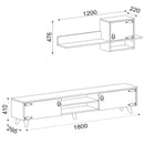 Set comodă TV RILEY 3 uși 4 rafturi 180 cm - Maroom