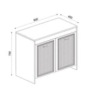 Comodă WHITNEY 2 uși 90 x 75 cm - Maroom