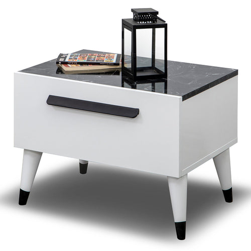 Noptieră EMPOLI ALB 1 sertar 59 x 45 cm - Maroom