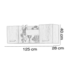 Dulap de perete EMPOLI 2 rafturi 2 uşi 125 x 40 cm - Maroom