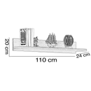 Raft de perete EMPOLI 110 cm - Maroom