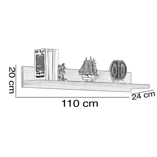 Raft de perete EMPOLI 110 cm - Maroom