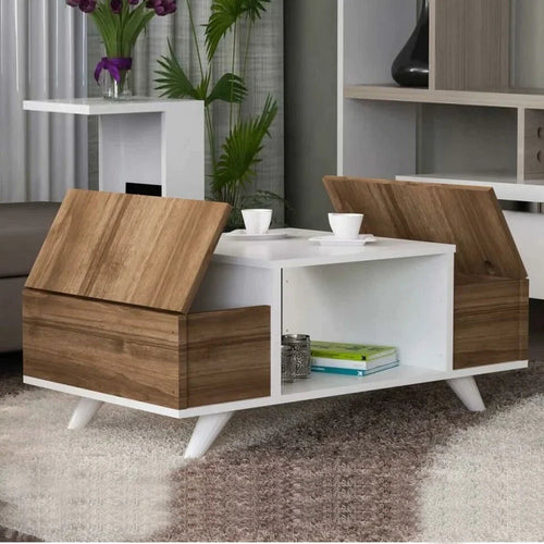 Măsuță cafea BIANCA 2 uși 1 raft 90 x 60 cm - Maroom