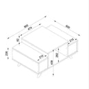 Măsuță cafea BIANCA 2 uși 1 raft 90 x 60 cm - Maroom