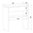 Consolă LOCKE 1 sertar, 1 raft 90 x 90 cm - Maroom