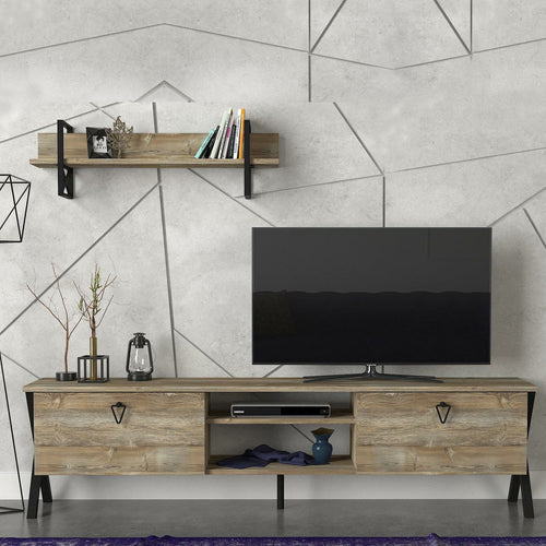 Set comodă TV CHLOE 2 uși 3 rafturi 180 cm - Maroom