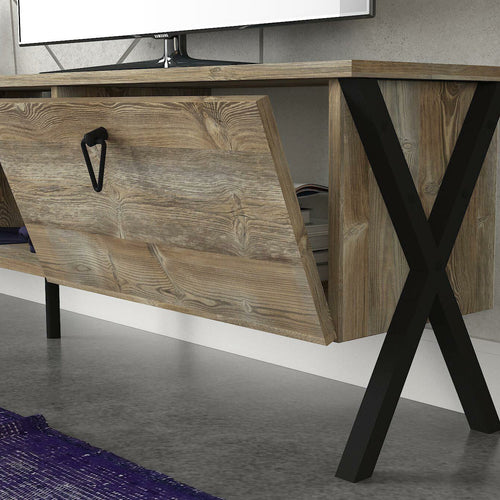 Set comodă TV CHLOE 2 uși 3 rafturi 180 cm - Maroom