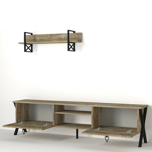 Set comodă TV CHLOE 2 uși 3 rafturi 180 cm - Maroom