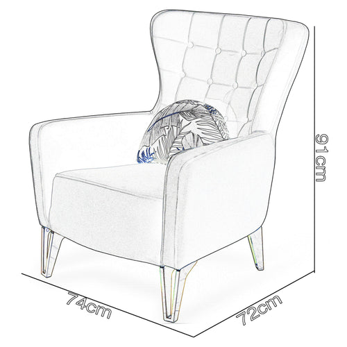 Fotoliu SEMENTA Gold 74 cm, Easy clean, Opțiuni culoare - Maroom