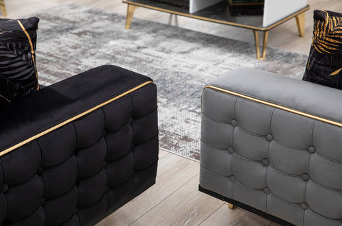 Canapea extensibilă 3 locuri SEMENTA Gold 220 cm, Easy clean, Opțiuni culoare