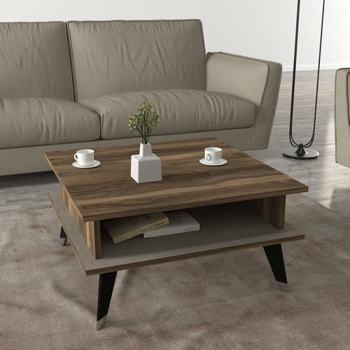 Măsuță cafea ZARA 1 raft 72 x 72 cm - Maroom