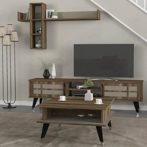 Măsuță cafea ZARA 1 raft 72 x 72 cm - Maroom