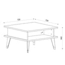 Măsuță cafea ZARA 1 raft 72 x 72 cm - Maroom