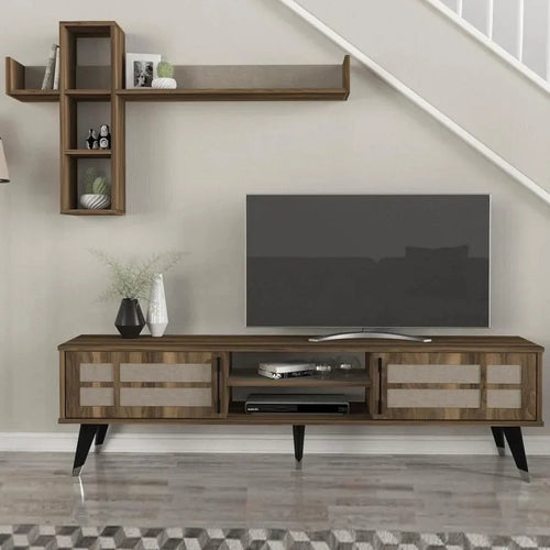 Set comodă TV ZARA 2 uși 7 rafturi 180 cm - Maroom