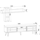 Set comodă TV ZARA 2 uși 7 rafturi 180 cm - Maroom