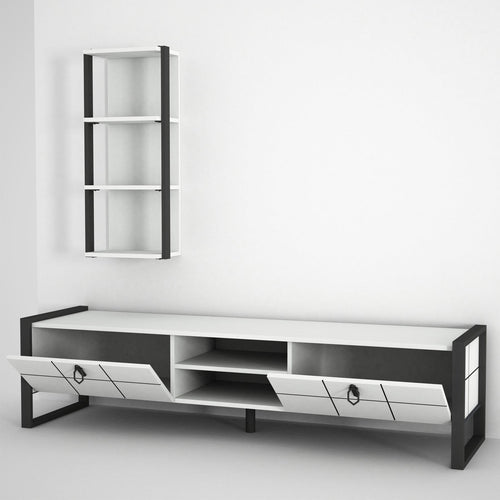 Set comodă TV DYLAN 2 uși 5 rafturi 185 cm, Opțiuni culoare