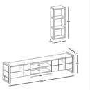 Set comodă TV DYLAN 2 uși 5 rafturi 185 cm, Opțiuni culoare - Maroom